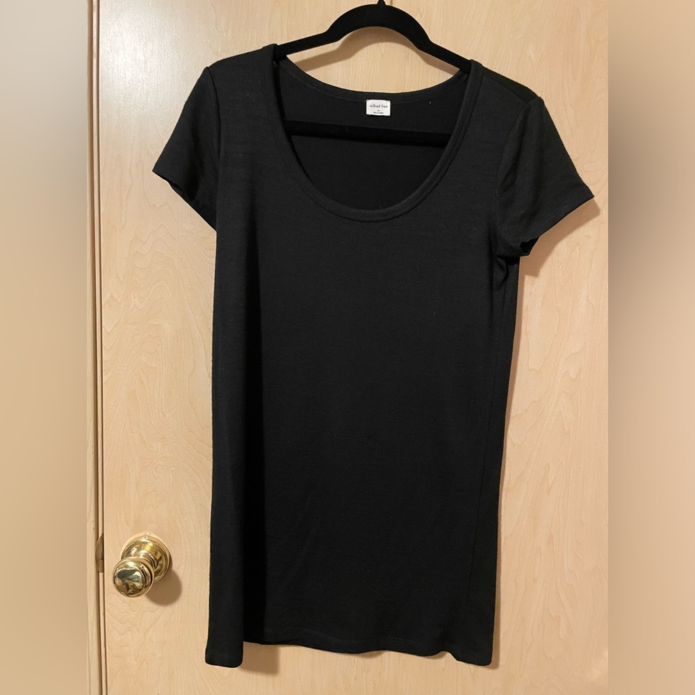 Black Sweater Tee Shirt Dress